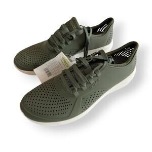 Crocs LiteRide 360 Pacer Men’s Army Green White Athletic Comfort Shoes Sz 12
